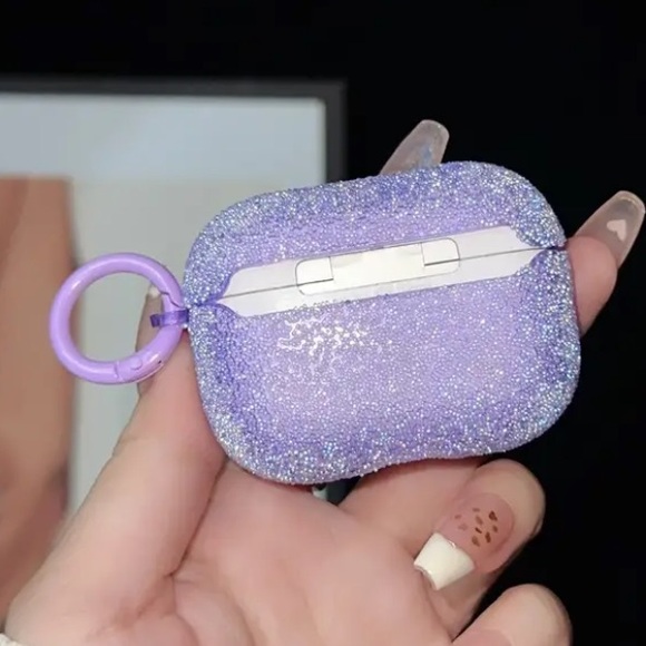 Purple Sparkly Airpods Pro Case - Picture 2 of 6